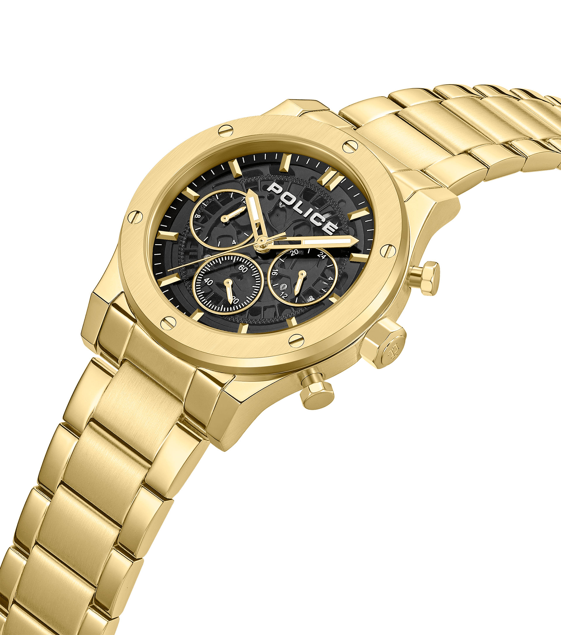 Police Knotty PEWJK0006404M Herrenuhr Schwarz • Chronograph • Roségold-Lünette, Bild 2