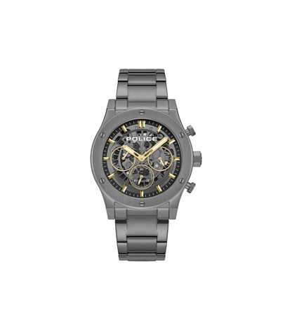 Police Knotty PEWJK0006407M Herrenuhr Silber • Multifunktionsanzeige • Gold-IP-Beschichtung
