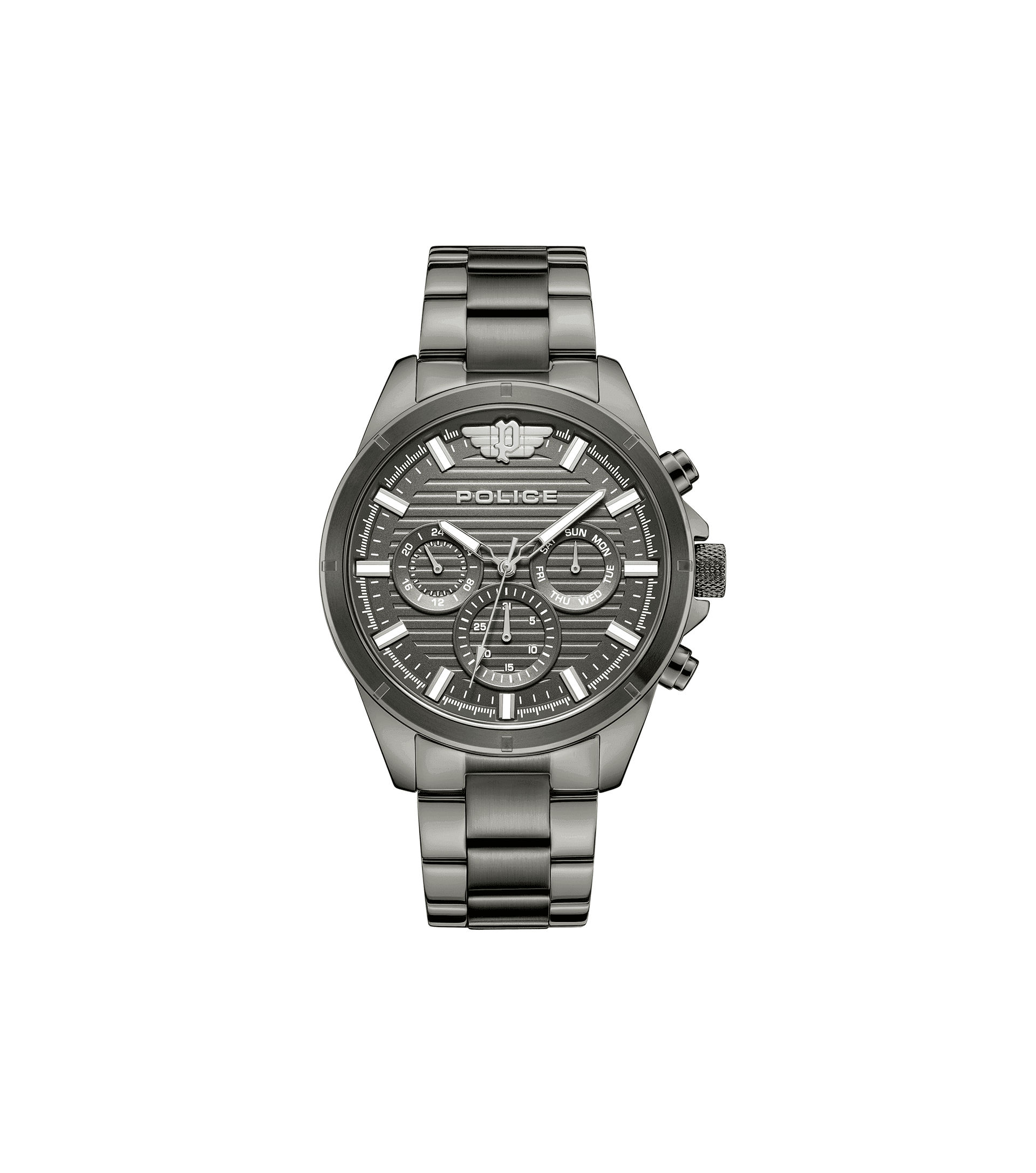 Police Malawi PEWJK2227808 Herrenuhr Anthrazit • Multifunction • Ionenplattiertes Gehäuse
