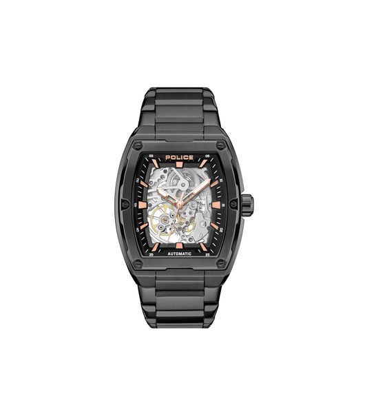 Police Skeletor PEWJL0072201 Herrenuhr Schwarz • Automatikwerk • Mineralglas