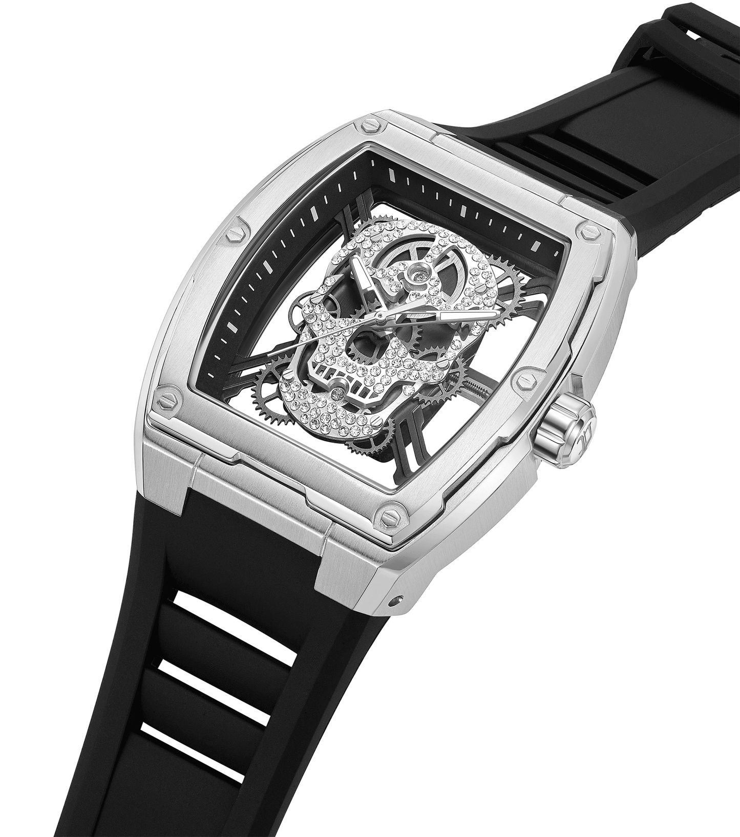 Police Cranium PEWJM0081301 Herrenuhr Schwarz • Skelettiertes Zifferblatt • Tonneau-Gehäuse, Bild 2