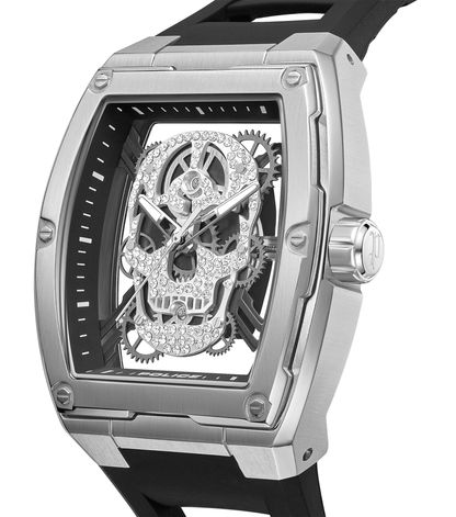Police Cranium PEWJM0081301 Herrenuhr Schwarz • Skelettiertes Zifferblatt • Tonneau-Gehäuse, Bild 4