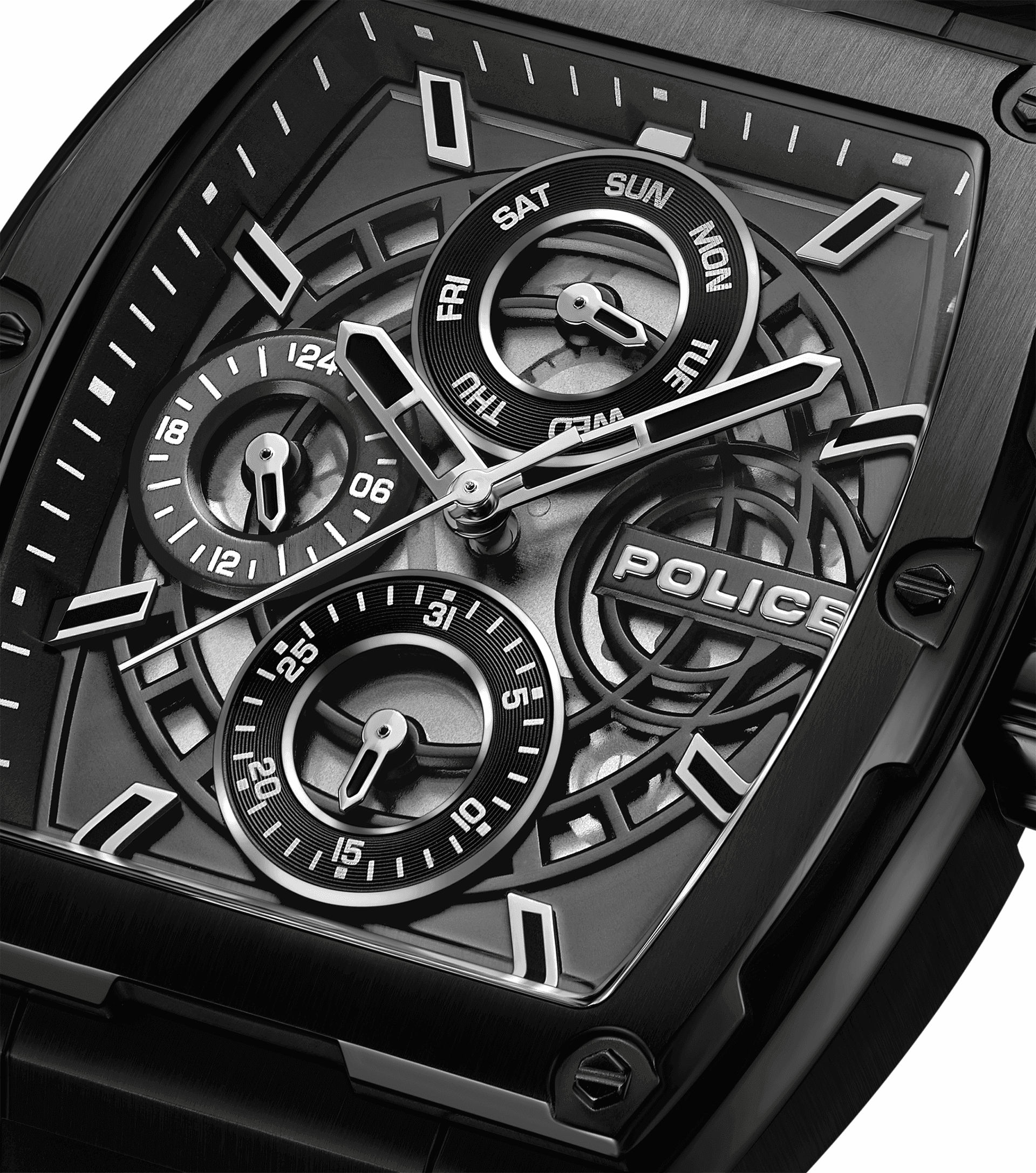 Police Creed PEWJQ0004501 Herren • Multifunktionsuhr • Verschraubte Krone, Bild 4