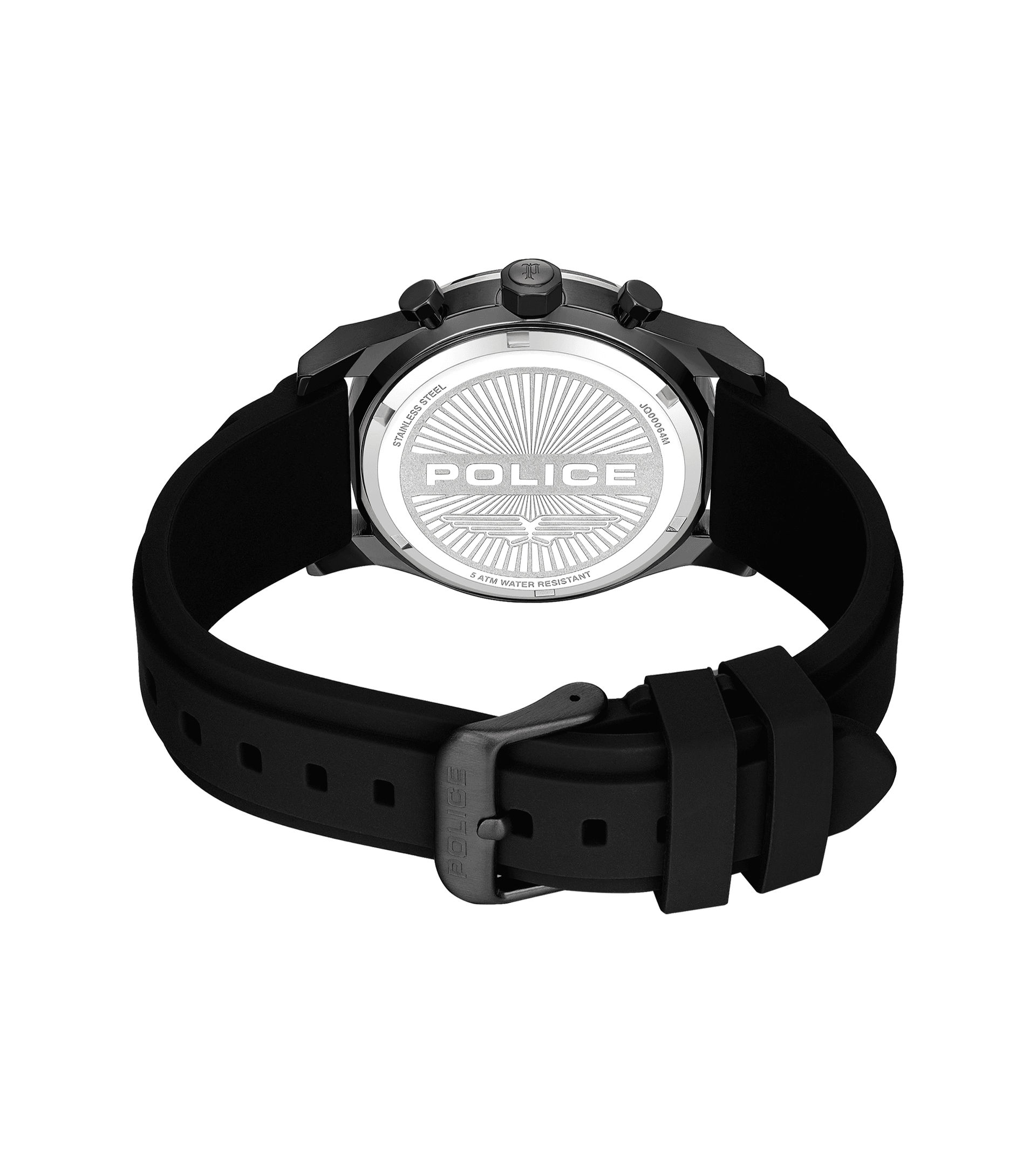 Police Knotty PEWJQ0006405M Herrenuhr Schwarz • Multifunktionswerk • Industrielles Design, Bild 3