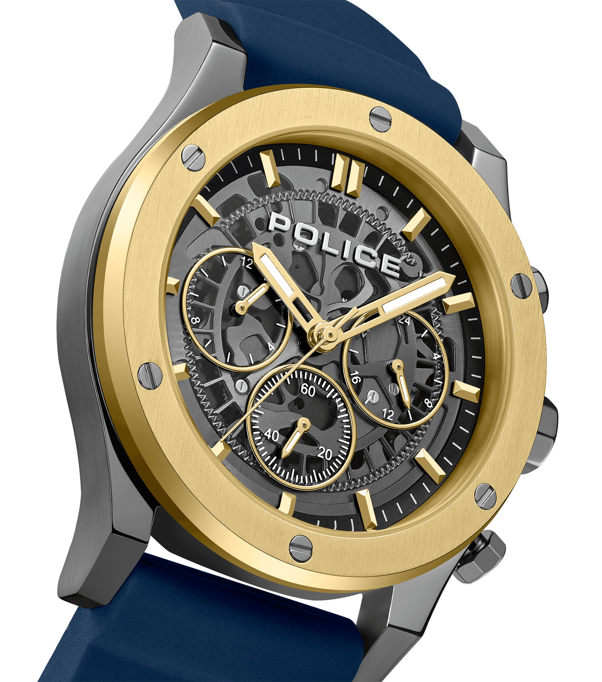 Police Knotty PEWJQ0006406M Herrenuhr Blau • Quarz-Chronograph • Industrielles Design, Bild 4