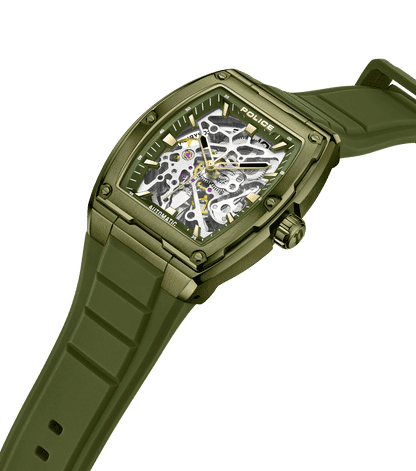 Police Skeletor PEWJR0005906 Herrenuhr Grün • Automatikwerk • Skelettiertes Zifferblatt, Bild 2