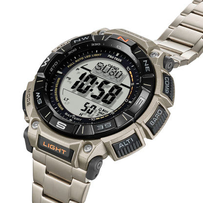 Casio PRG-340T-7ER Pro Trek Herrenuhr Weiß • Tough Solar • Digitaler Kompass, Bild 5