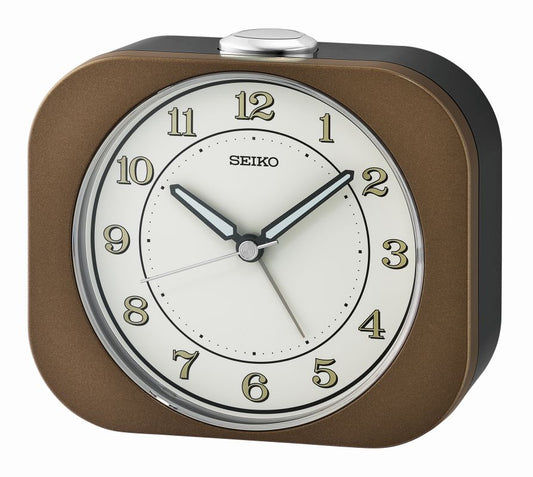 Seiko Kyoda QHE195B Orologio Sveglia Nero • Lancetta dei secondi Sweep Silenziosa • Movimento al quarzo con Snooze