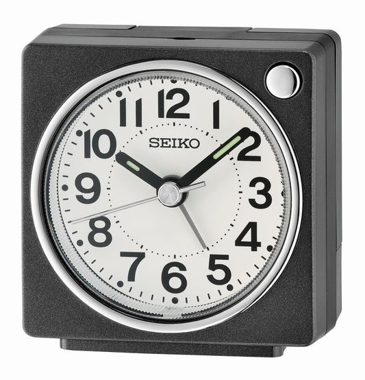 Seiko QHE196K Orologio da Tavolo Beige • Lancetta dei secondi silenziosa • Sveglia & Snooze