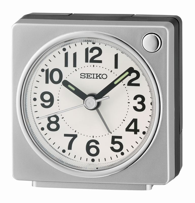 Seiko QHE196S Orologio da Tavolo Argento • Movimento Sweep Silenzioso • Lancette Lumibrite