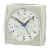 Seiko QHE205W Sveglia Bianco Perla • Movimento Sweep Silenzioso • Funzione Snooze & Luce