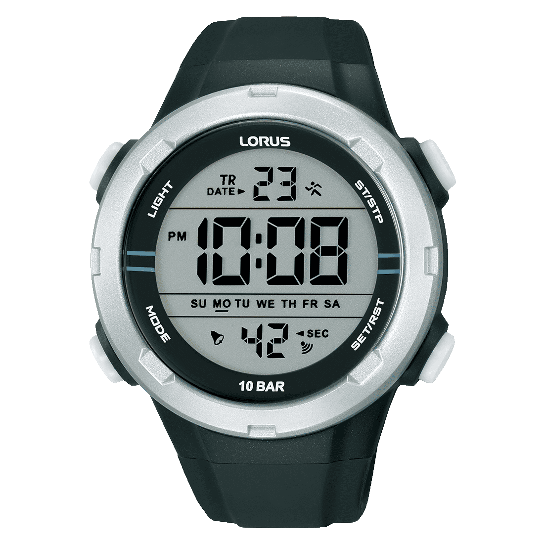 Lorus Sports R2301QX9 Herren Armbanduhr • Digitaluhr mit 13 Funktionen • 10 BAR wasserdicht
