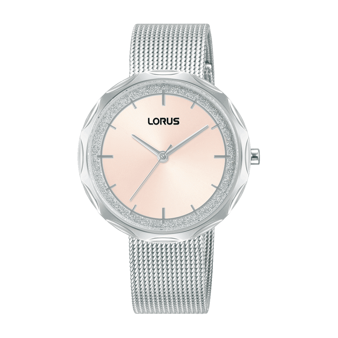 Lorus RG239WX9 Damen Armbanduhr Rosa • Mineralglas • Edelstahl-Mesharmband