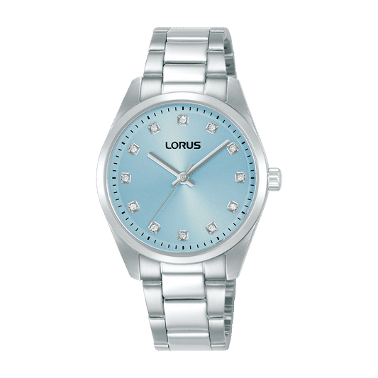 Lorus RG323XX9 Damenuhr Fashion Hellblau • Mineralglas • Edelstahlarmband