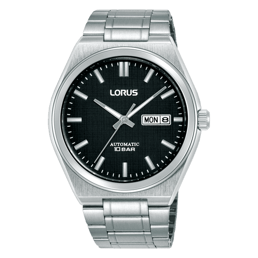 Lorus Classic RL437CX9 Herren Armbanduhr • Automatikwerk mit Datum & Wochentag • Edelstahlgehäuse mit Sichtboden