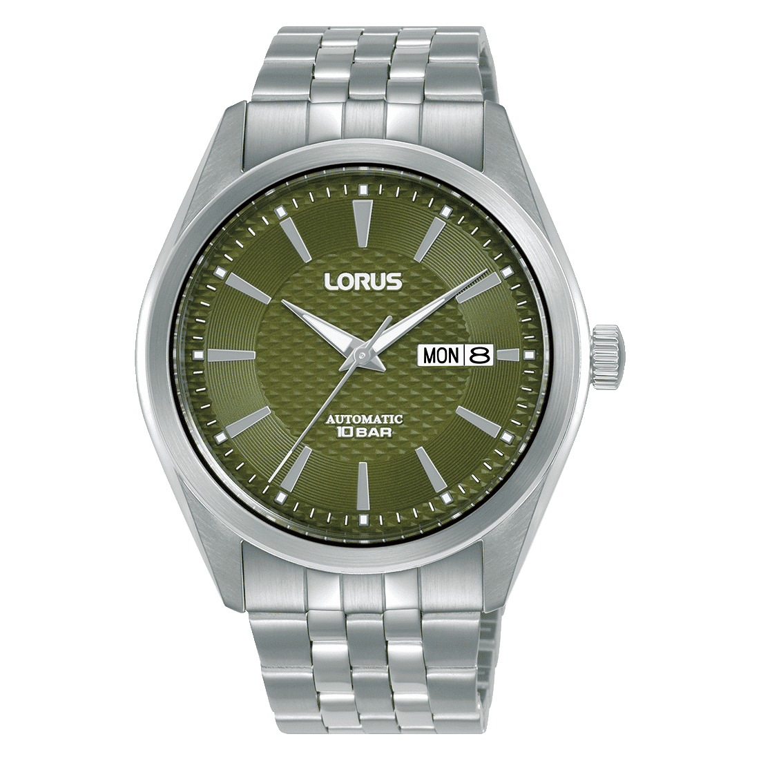 Lorus Classic RL487BX9 Herrenuhr Automatik Dunkelgrün • Mineralglas • Edelstahlarmband