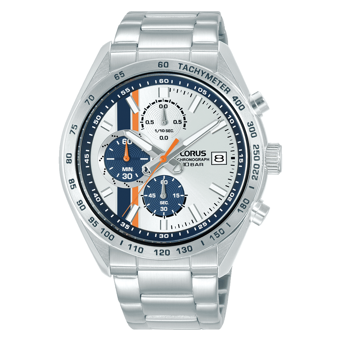 Lorus Sports RM399JX9 Herren Armbanduhr Silber • Chronograph • Mineralglas