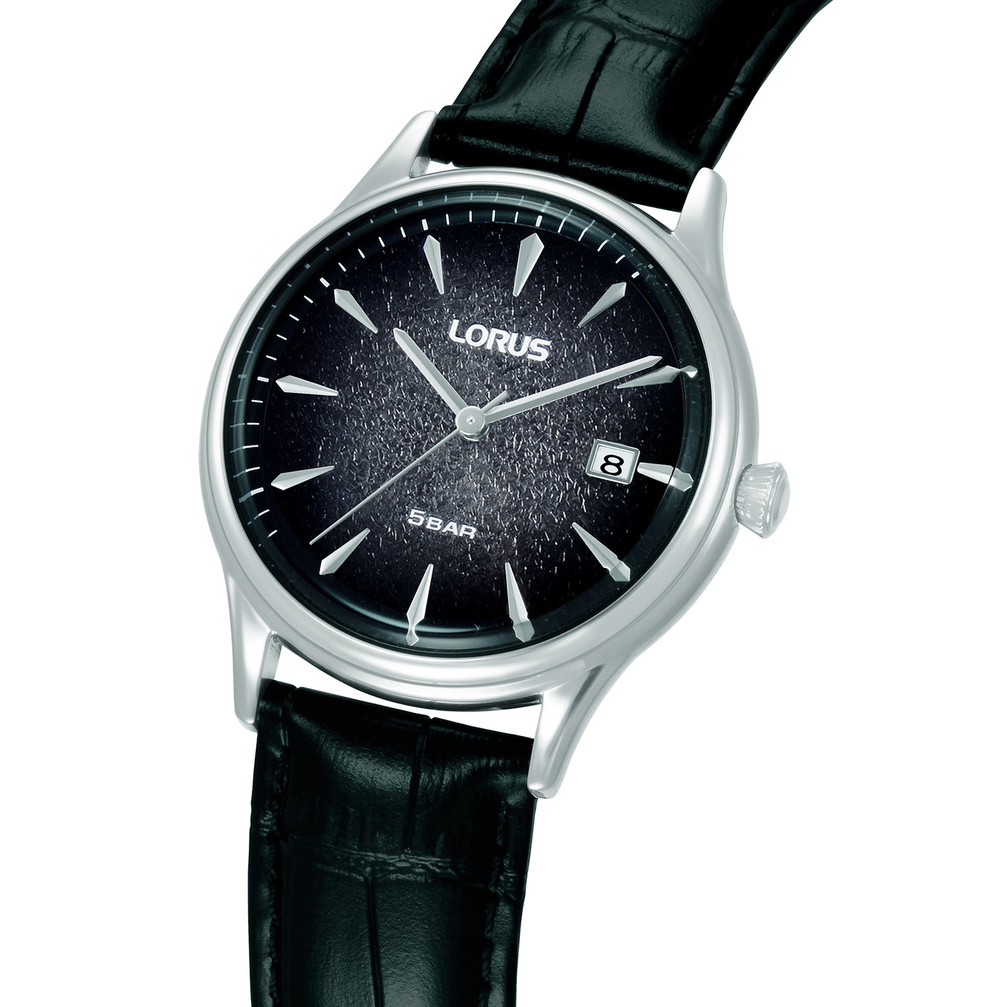Lorus Classic RS993DX9 Herrenuhr Schwarz • Mineralglas • Lederarmband, Bild 2