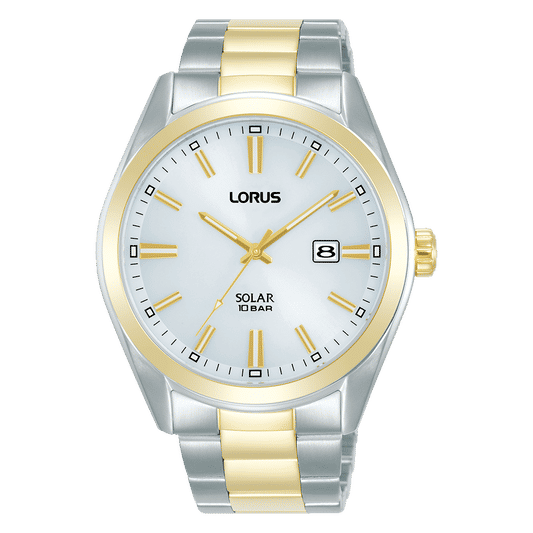 Lorus Sports RX336AX9 Herrenuhr Weiß • Solarwerk • Mineralglas