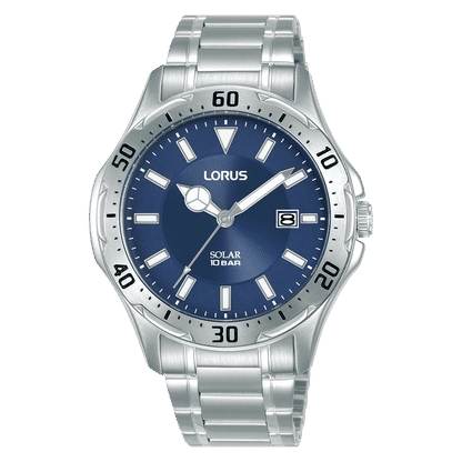 Lorus Sports RX397AX9 Herrenuhr Blau • Solarbetrieb • Mineralglas