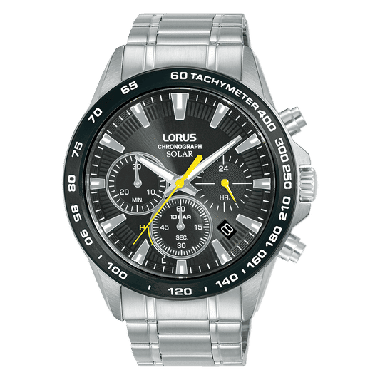 Lorus Sport RZ507AX9 Herren Armbanduhr • Solar-Chronograph • Solarwerk mit Gangreserveanzeige