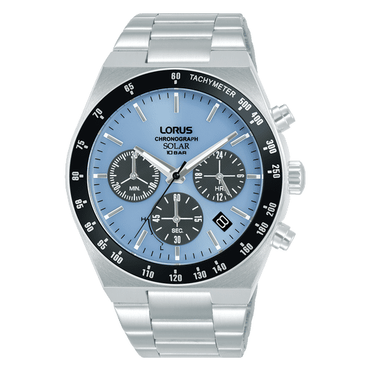 Lorus Sports RZ525AX9 Herren Armbanduhr • Solar Chronograph • Mineralglas