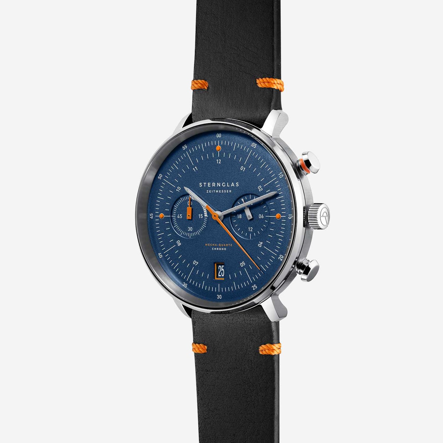 Sternglas Hamburg Chrono S01-HC06-EB05 Herrenuhr Dunkelblau • Mecha-Quartz Chronograph • Saphirglas doppelt entspiegelt