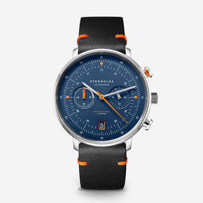 Sternglas Hamburg Chrono S01-HC06-EB05 Herrenuhr Dunkelblau • Mecha-Quartz Chronograph • Saphirglas doppelt entspiegelt