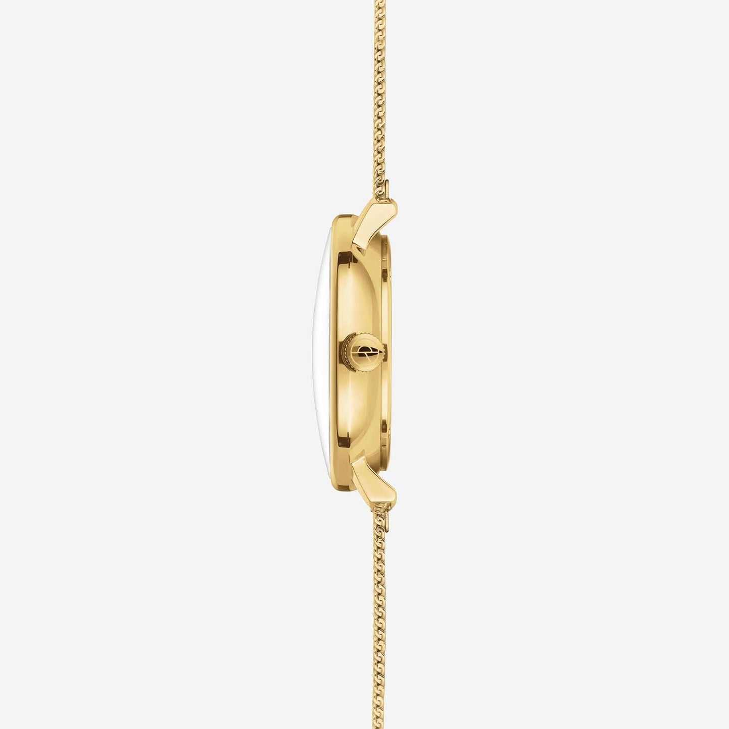 Bracciale Naos X S Edition in oro giallo con maglia milanese, profilo grigio
