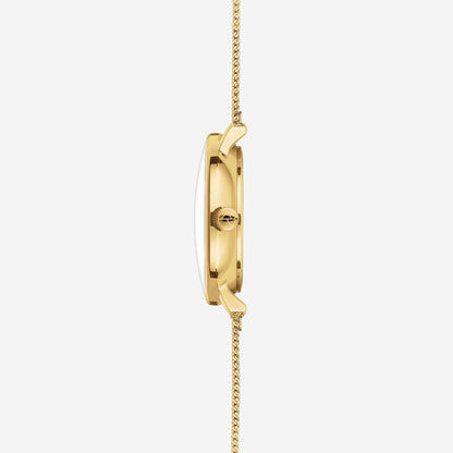 Bracciale Naos X S Edition in oro giallo con maglia milanese, profilo grigio