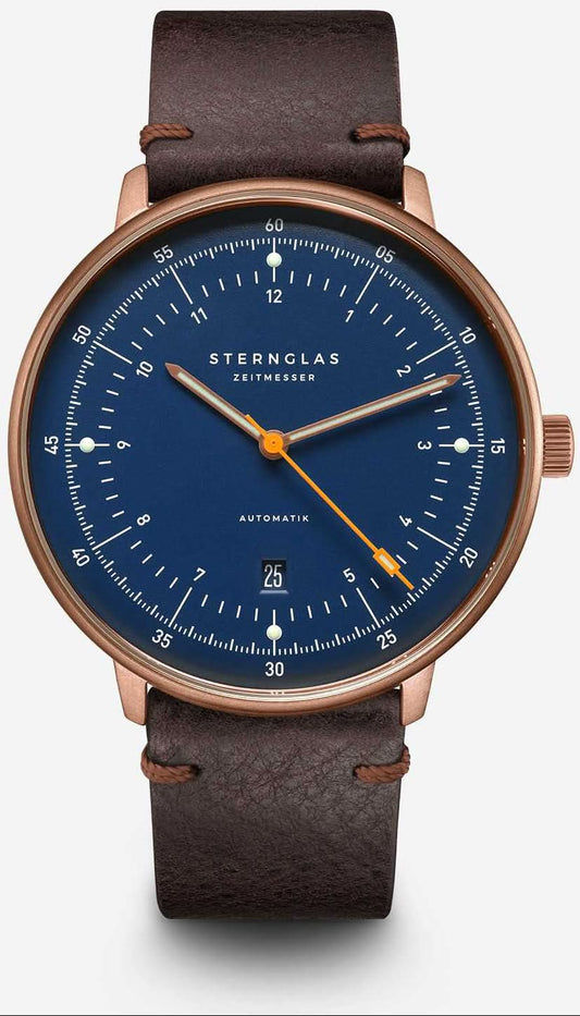 Hamburg A dunkelblau bronze Vintage mokka frontal grau