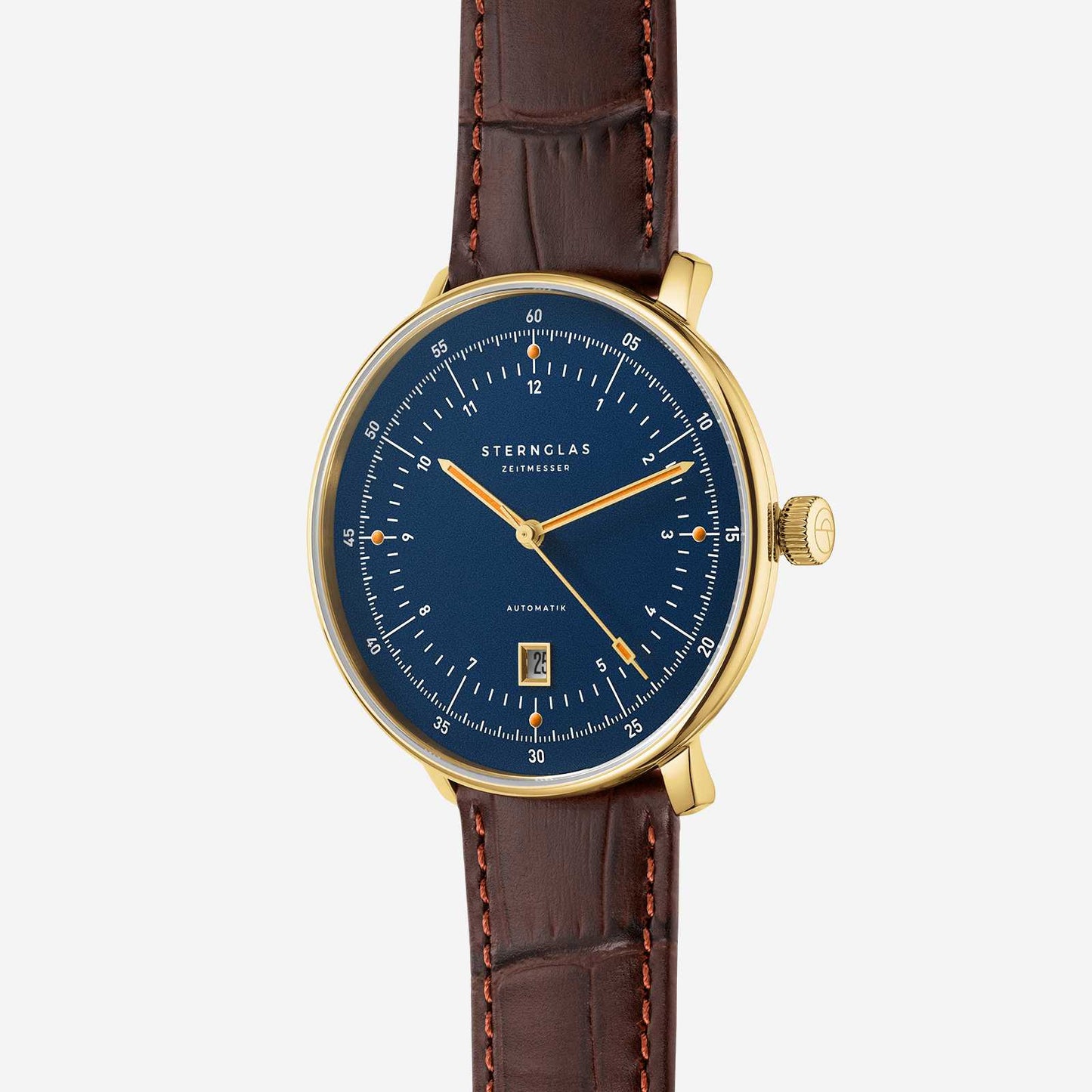 Sternglas Hamburg S02-HHM07-HE01 Herren Armbanduhr Dunkelblau • Automatikwerk Miyota 8215 • Saphirglas doppelt entspiegelt
