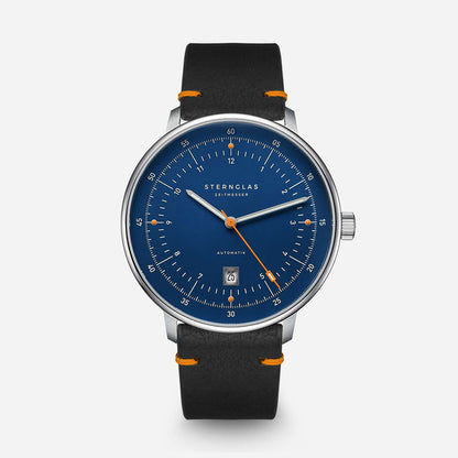 Sternglas Hamburg Küste 2.0 S02-HHX06-EB05 Herren Armbanduhr Blau • Automatikwerk mit Steuerrad-Rotor • Saphirglas doppelt