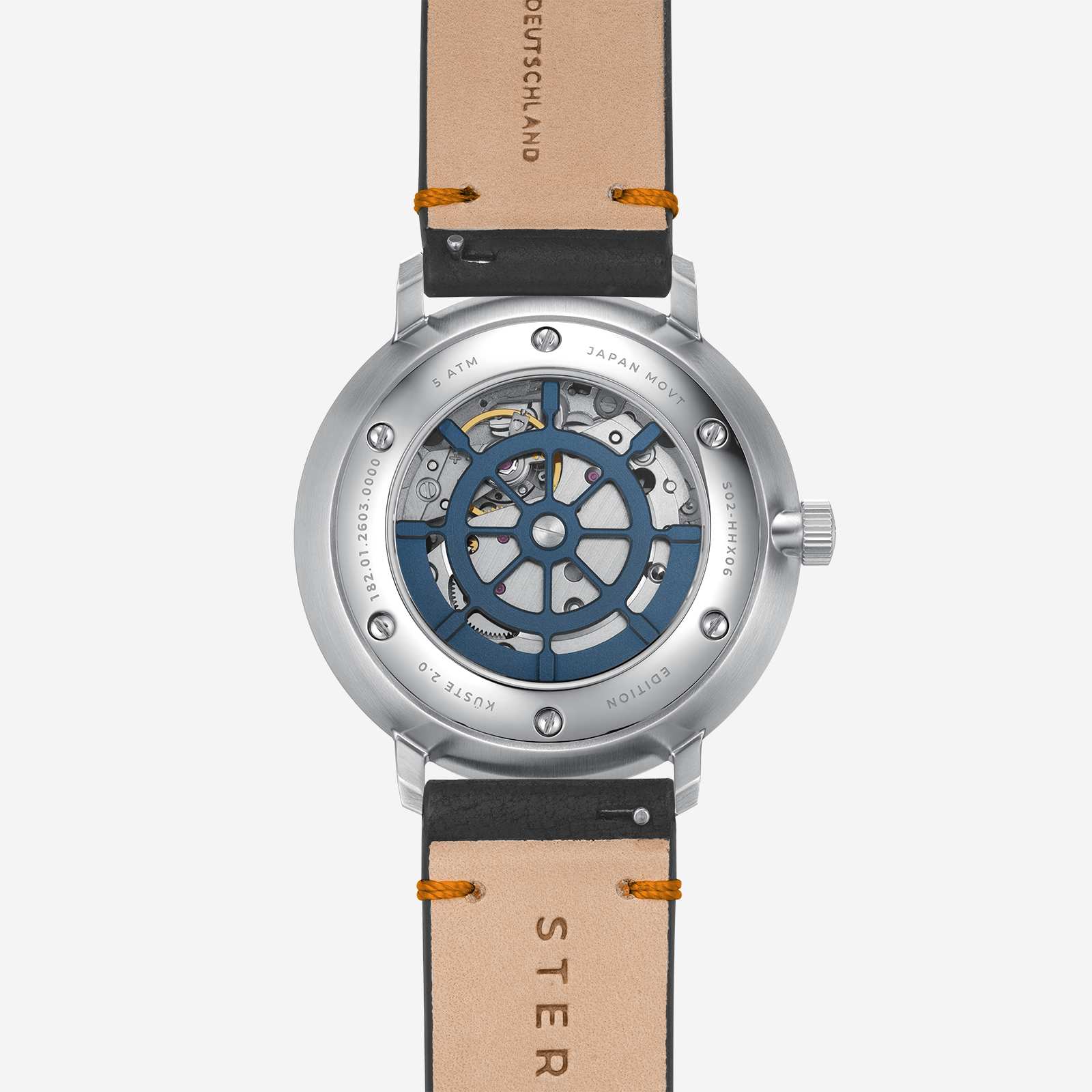 Sternglas Hamburg Küste 2.0 S02-HHX06-EB05 Herren Armbanduhr Blau • Automatikwerk mit Steuerrad-Rotor • Saphirglas doppelt