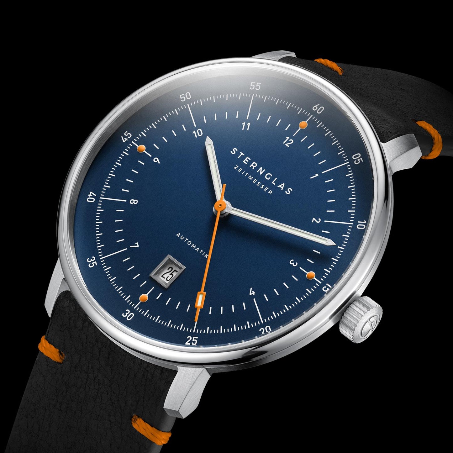 Sternglas Hamburg Küste 2.0 S02-HHX06-EB05 Herren Armbanduhr Blau • Automatikwerk mit Steuerrad-Rotor • Saphirglas doppelt