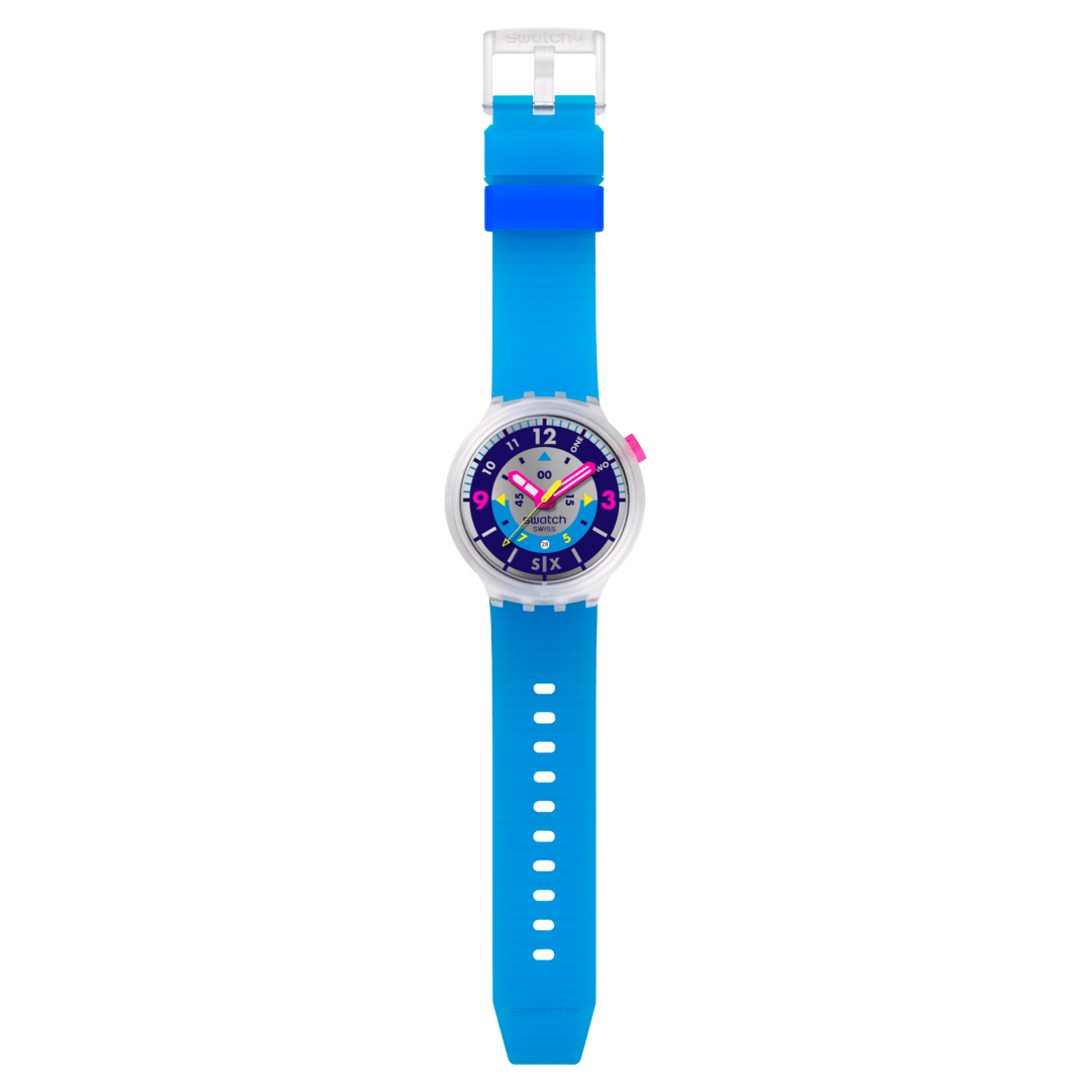 Swatch Big Bold SB01K400 Neon Hielo Armbanduhr • Big Bold Serie • Inspiriert von den 80ern, Bild 4