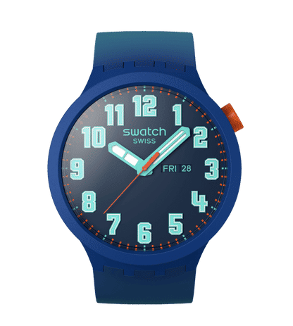 Swatch Big Bold SB01N700 Essentially Bold Herren • Leuchtzeiger & Sekundenzeiger • Datumsanzeige