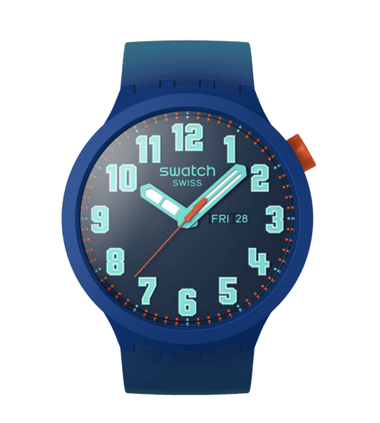 Swatch Big Bold SB01N700 Essentially Bold Herren • Leuchtzeiger & Sekundenzeiger • Datumsanzeige
