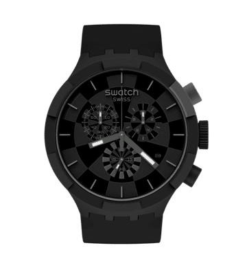 Swatch Big Bold SB02B400 Herrenuhr Schwarz • Kunststoffgehäuse mit Silikonarmband • Schweizer Qualität, Bild 3