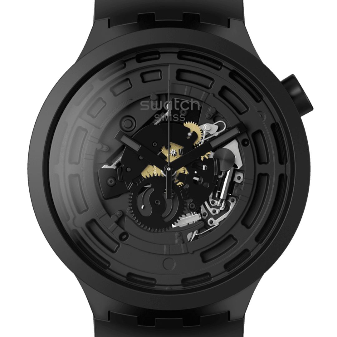 Swatch Big Bold SB03B100 Armbanduhr Schwarz • Bio-Keramikgehäuse • Sichtbares Uhrwerk, Bild 4