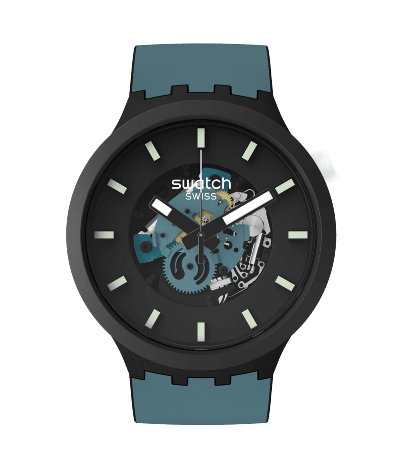 Swatch Big Bold SB03B107 Night Trip Herrenuhr • Markantes Kunststoffgehäuse • Großes Bold-Zifferblatt, Bild 2
