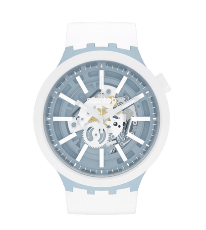 Swatch Big Bold SB03N103 Herrenuhr Weiß • Quarzwerk • Markanter Überformat-Look, Bild 2