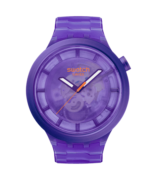Swatch Big Bold SB05V103 Armbanduhr Lila • Big Bold Design • Quarzwerk
