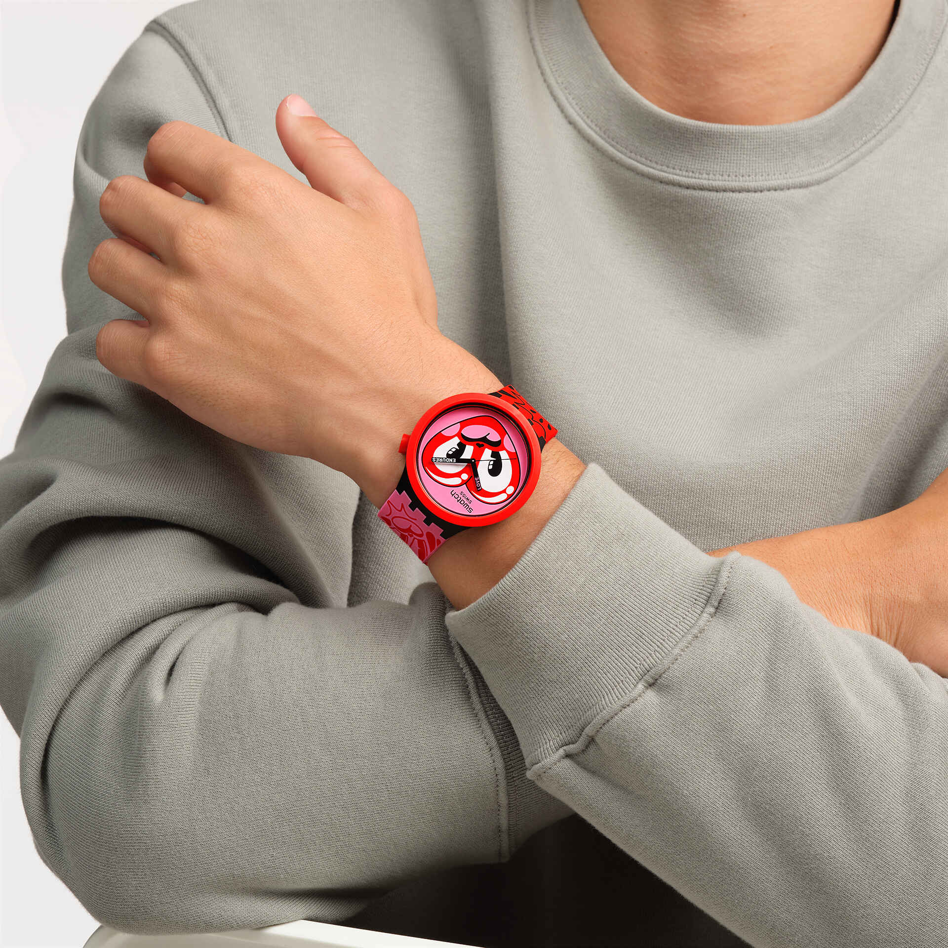 Swatch Big Bold SB05Z103 Hattie's Heart Unisex • Quarzwerk • Künstlerisches Design, Bild 2