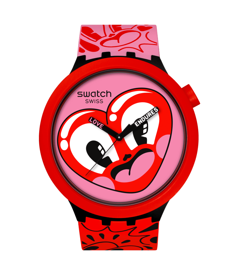 Swatch Big Bold SB05Z103 Hattie's Heart Unisex • Quarzwerk • Künstlerisches Design
