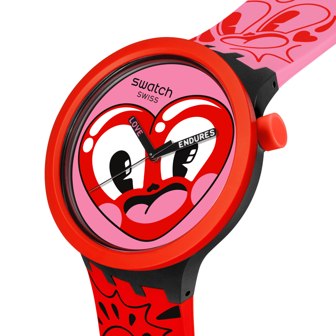 Swatch Big Bold SB05Z103 Hattie's Heart Unisex • Quarzwerk • Künstlerisches Design, Bild 3