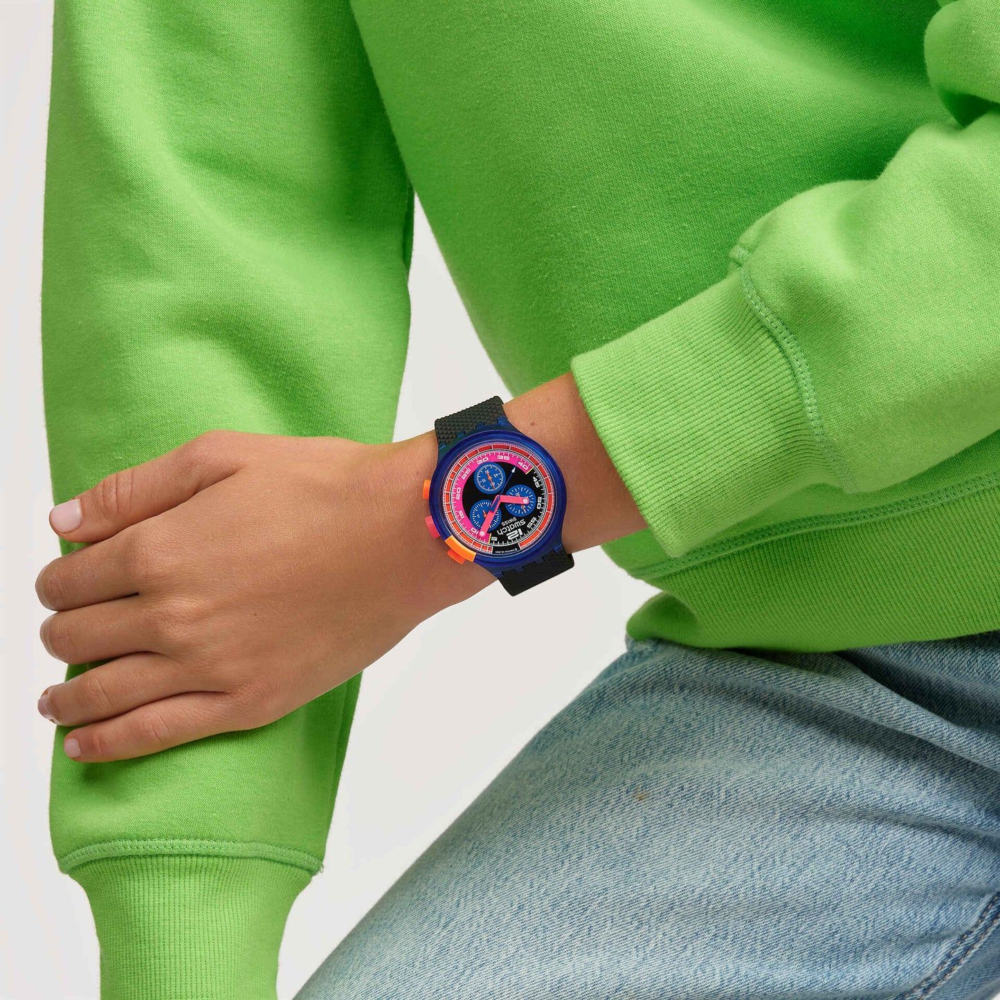 Swatch Big Bold SB06N102 Neon party to the Max Armbanduhr • NEON-Kollektion • Markantes Großformat, Bild 2