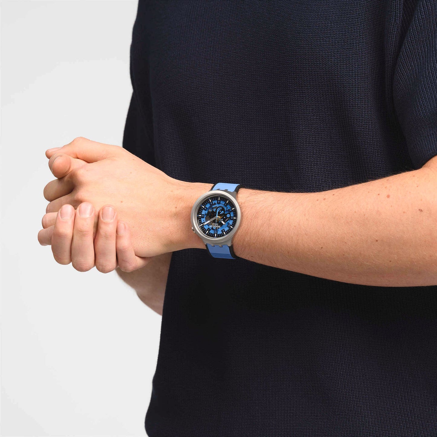 Swatch Big Bold Irony SB07S106 Armbanduhr Blau • Edelstahlgehäuse • Markantes Bold-Design, Bild 2