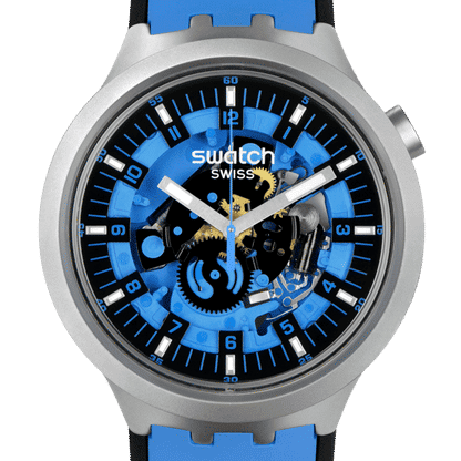 Swatch Big Bold Irony SB07S106 Armbanduhr Blau • Edelstahlgehäuse • Markantes Bold-Design, Bild 3