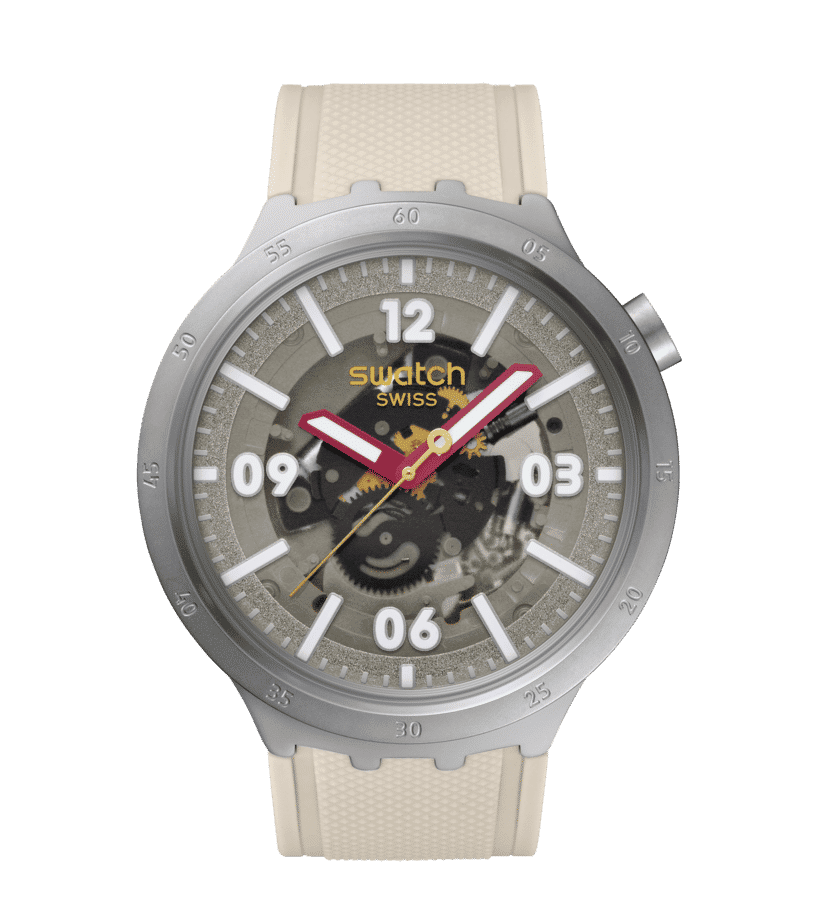Swatch Big Bold Irony SB07S125 Confident Moment Uhr • Sandgestrahltes Edelstahlgehäuse • Leuchtzeiger